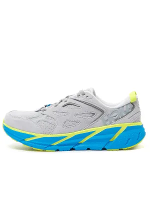 Hoka Clifton L Suede Trainers - Lunar Rock/Diva Blue