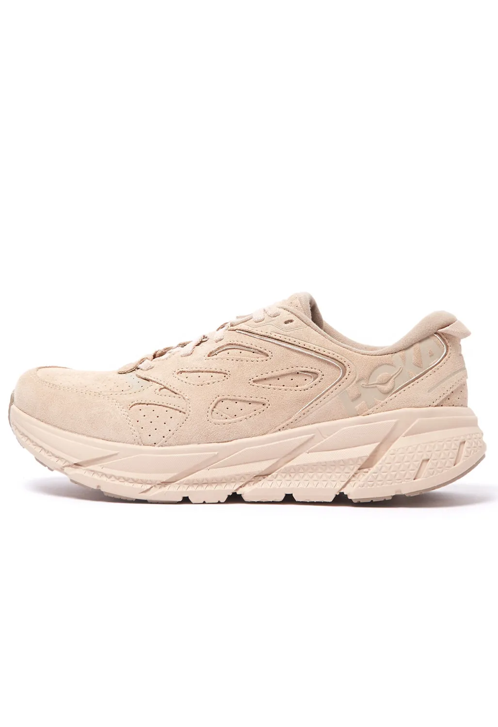 Hoka Clifton L Suede Trainers - Shifting Sand/Dune