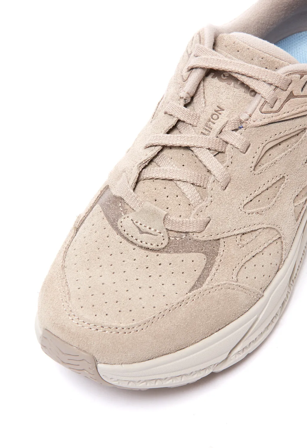 Hoka Clifton L Suede Trainers - Simply Taupe/Pumice Stone