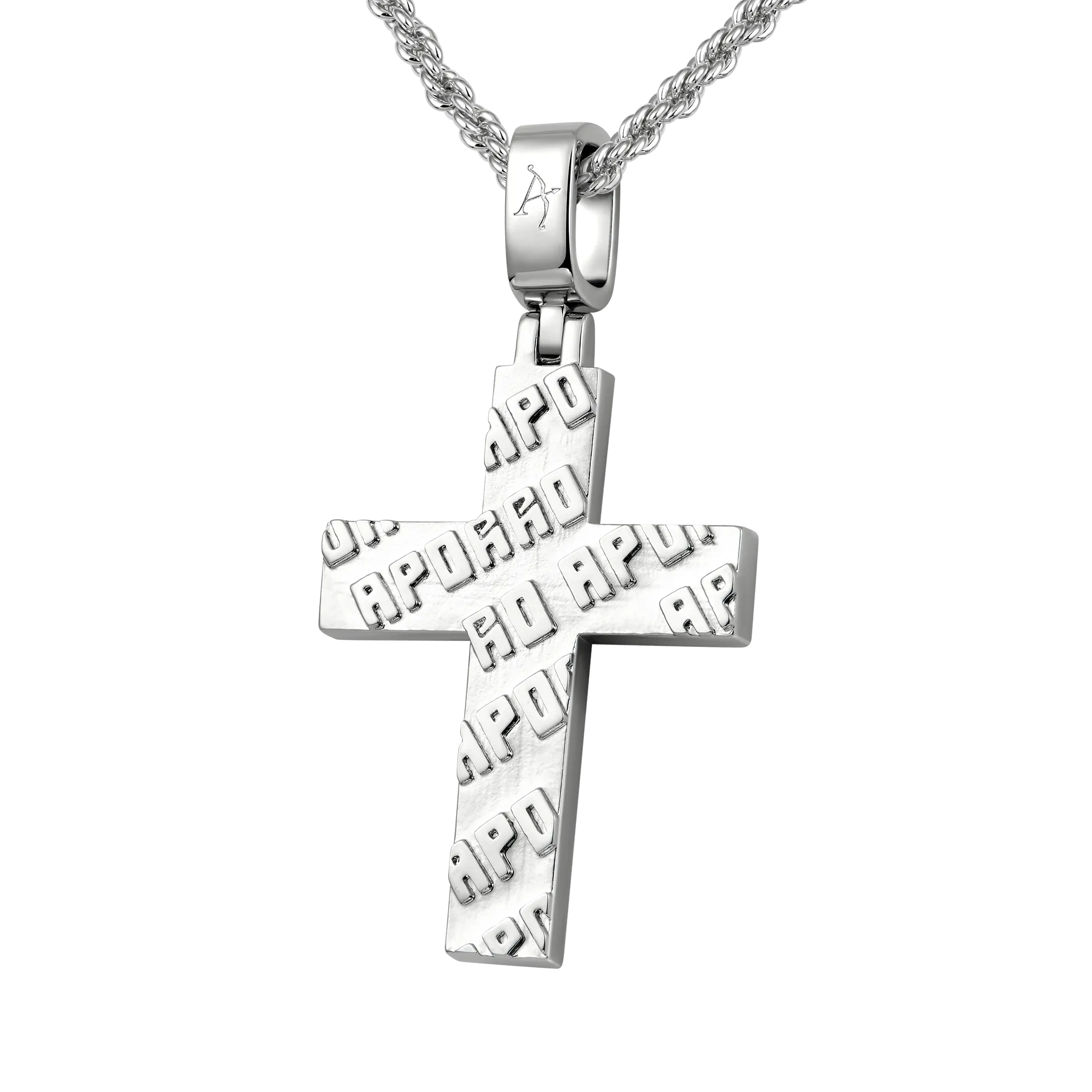 Iced Double Layered Cross Pendant