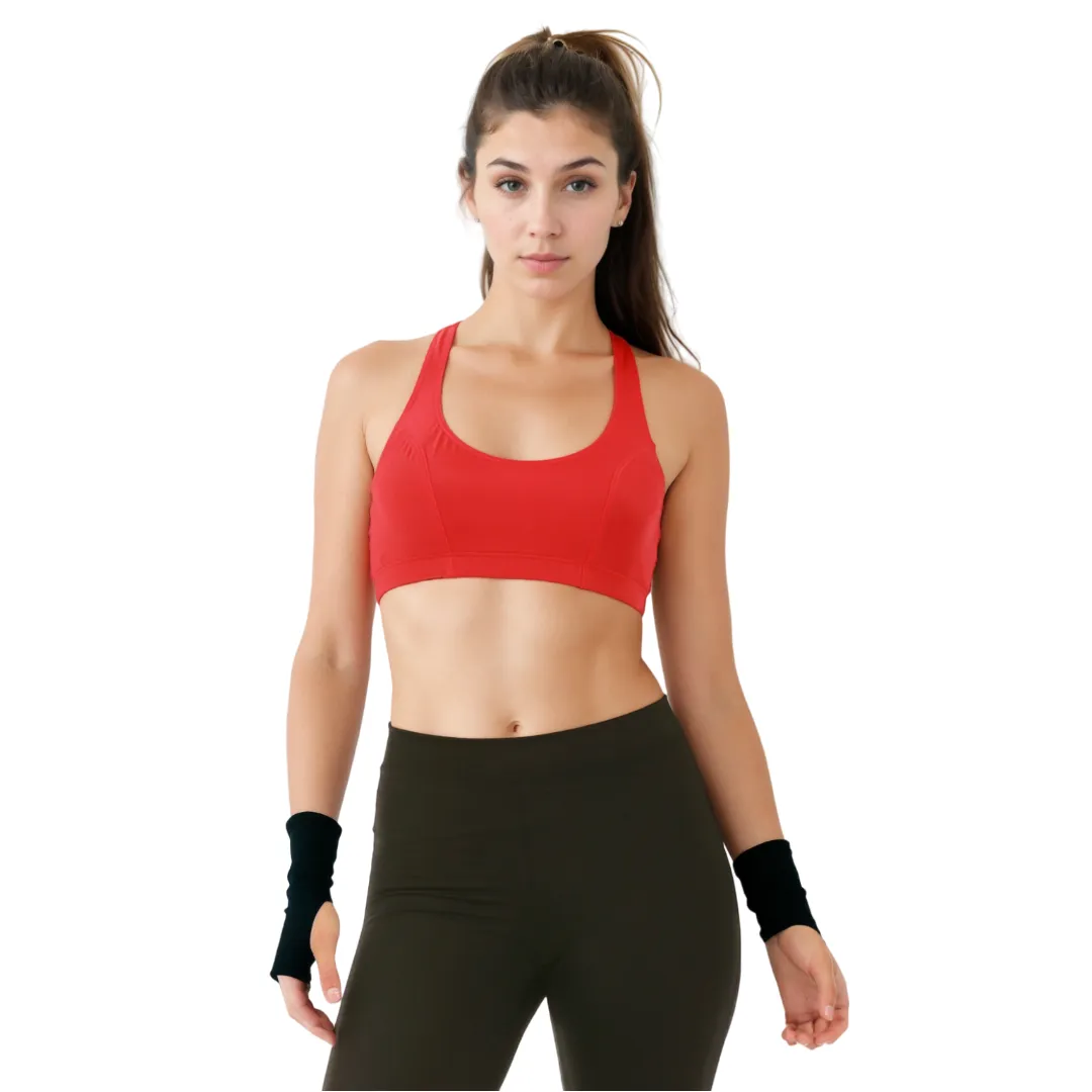 InstantFigure Activewear Compression Racer Back Sports Bra AWT019