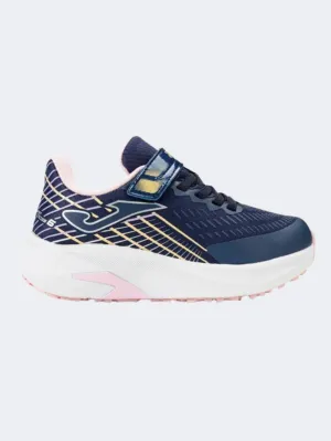 Joma Super Cross 2428V Gs-Girls Running Shoes Navy/Pink