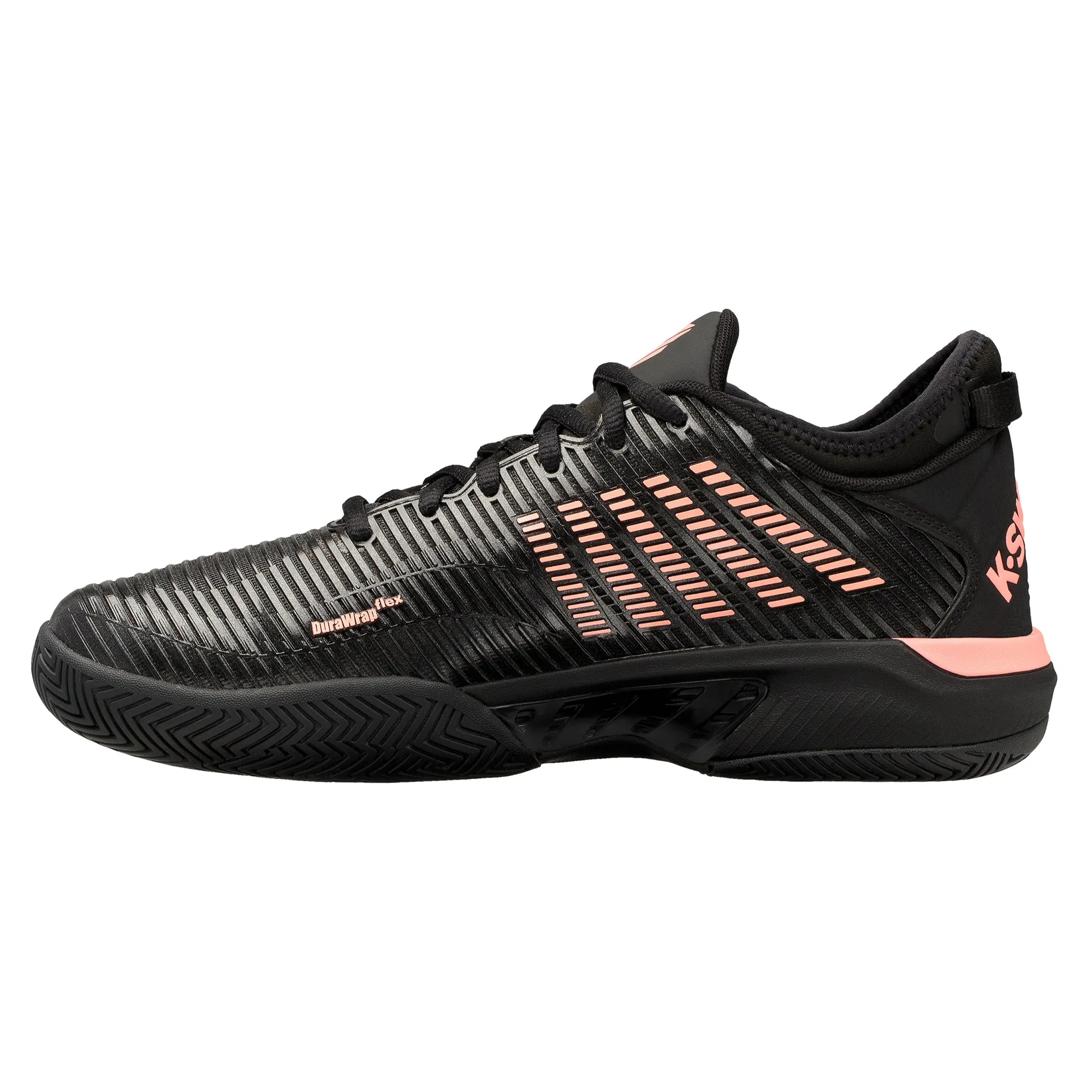 K-Swiss Hypercourt Supreme Black Orange Mens Tennis Shoes