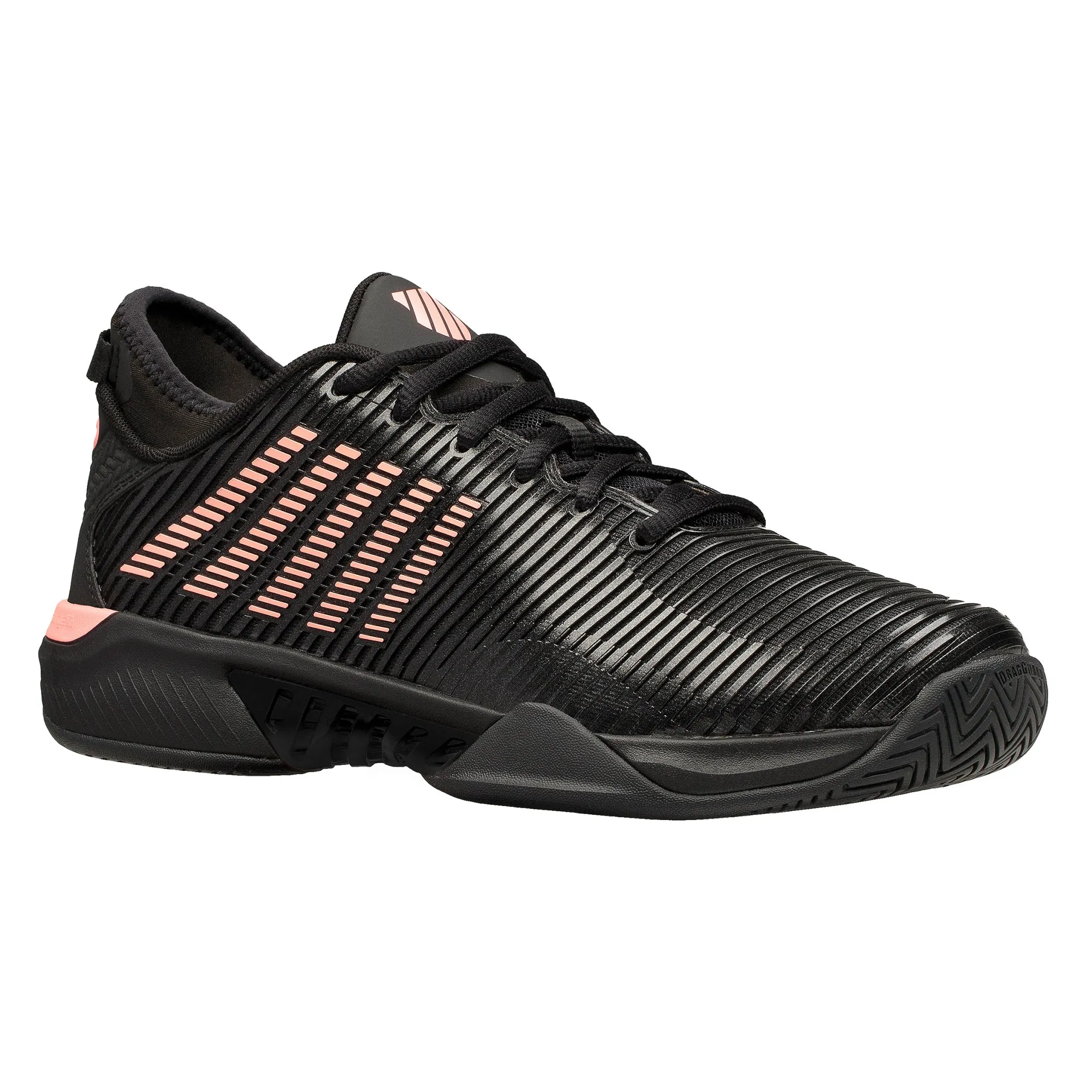 K-Swiss Hypercourt Supreme Black Orange Mens Tennis Shoes