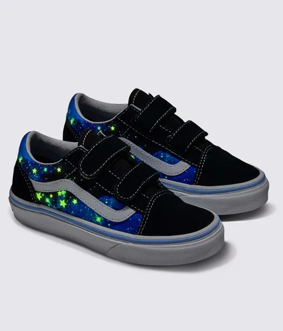 Kid's Old Skool V Glow Galaxy Black/Blue