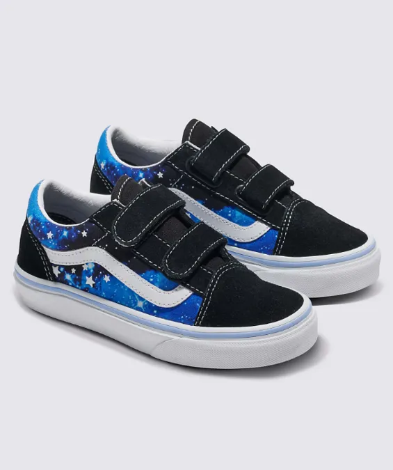 Kid's Old Skool V Glow Galaxy Black/Blue