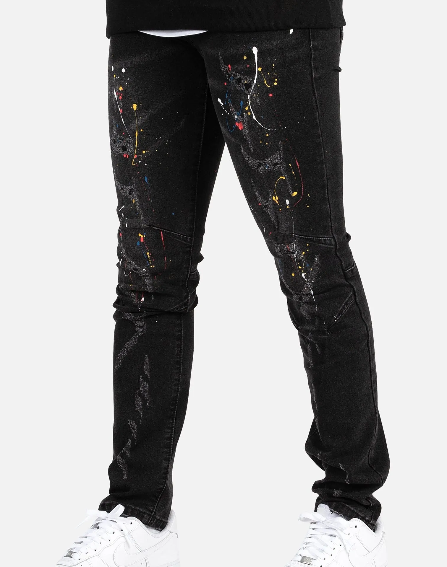 Kilogram Paint Splash Moto Jeans