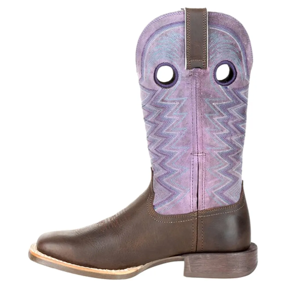 Lady Rebel Pro Amethyst Western Square Toe Cowboy Boots