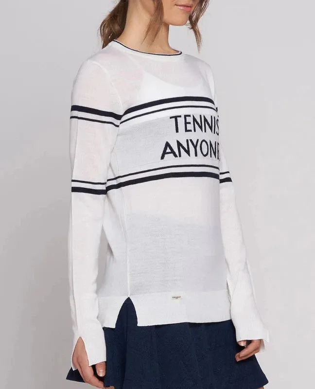 L'Etoile Court Sweater - White/Navy