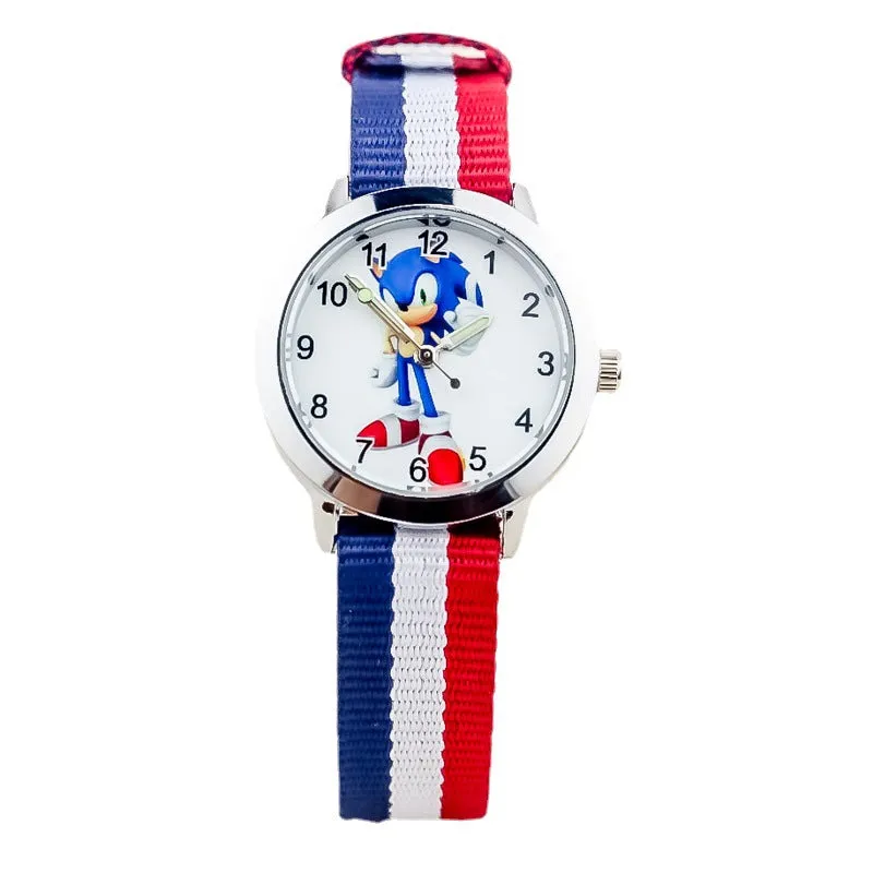 Luminous Canvas Electronic Watch Cross-Border Cartoon Boys and Girls Canvas Quartz Watch