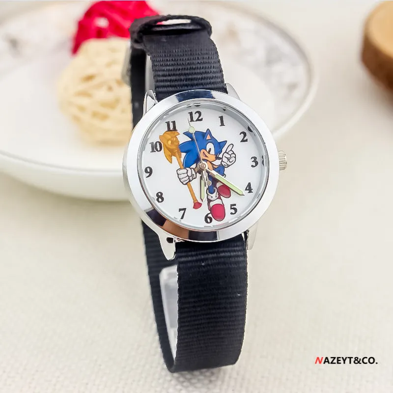 Luminous Canvas Electronic Watch Cross-Border Cartoon Boys and Girls Canvas Quartz Watch