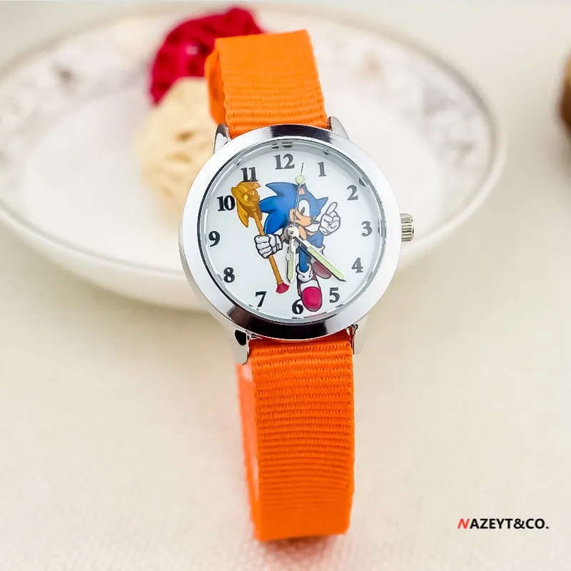 Luminous Canvas Electronic Watch Cross-Border Cartoon Boys and Girls Canvas Quartz Watch