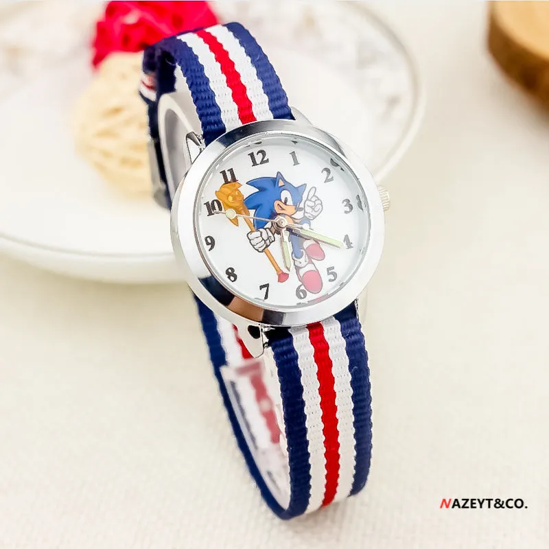 Luminous Canvas Electronic Watch Cross-Border Cartoon Boys and Girls Canvas Quartz Watch