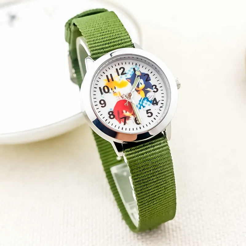 Luminous Canvas Electronic Watch Cross-Border Cartoon Boys and Girls Canvas Quartz Watch