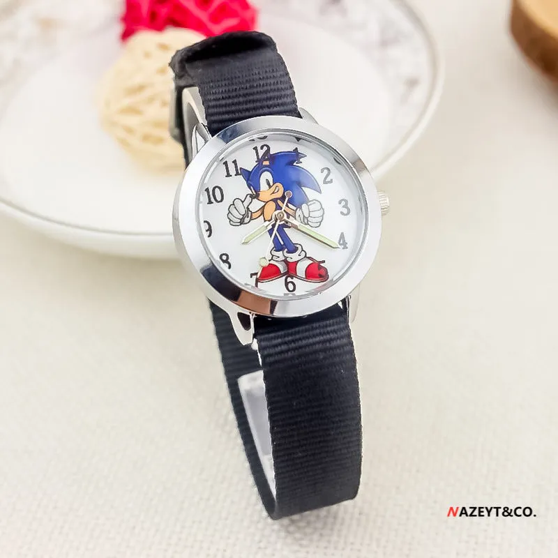 Luminous Canvas Electronic Watch Cross-Border Cartoon Boys and Girls Canvas Quartz Watch