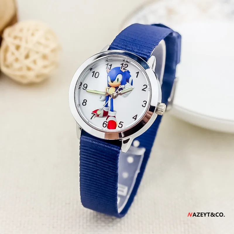 Luminous Canvas Electronic Watch Cross-Border Cartoon Boys and Girls Canvas Quartz Watch