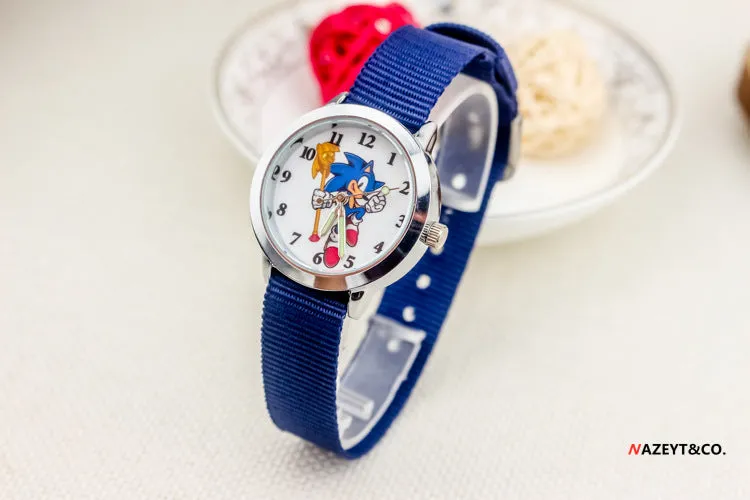 Luminous Canvas Electronic Watch Cross-Border Cartoon Boys and Girls Canvas Quartz Watch