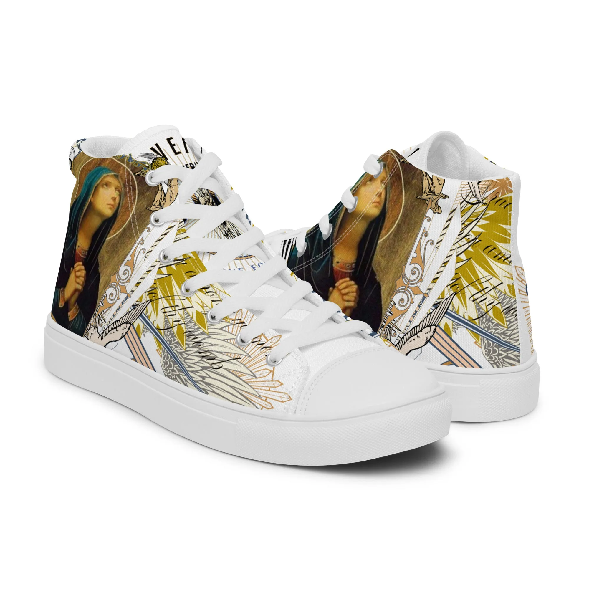 Mater Virginalis high top canvas shoes