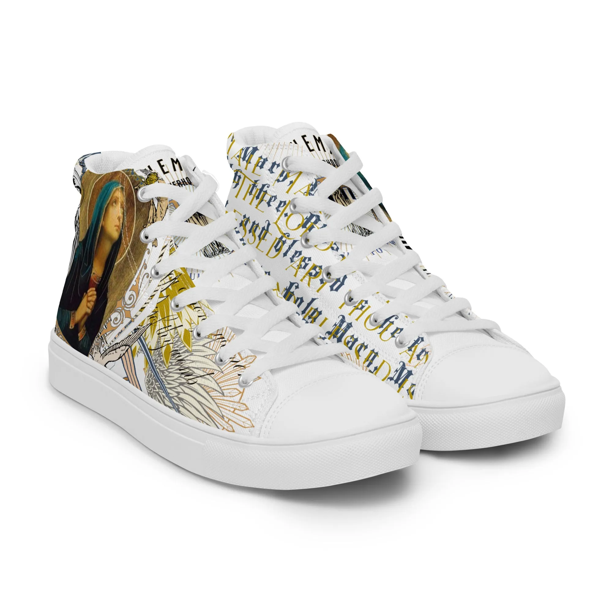 Mater Virginalis high top canvas shoes