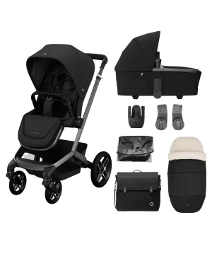 Maxi Cosi Fame Pushchair Essential Bundle – Twillic Black with Black Wheels