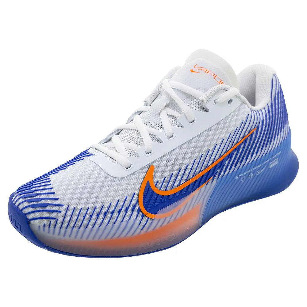 Men`s Air Zoom Vapor 11 Tennis Shoes White and Hyper Royal