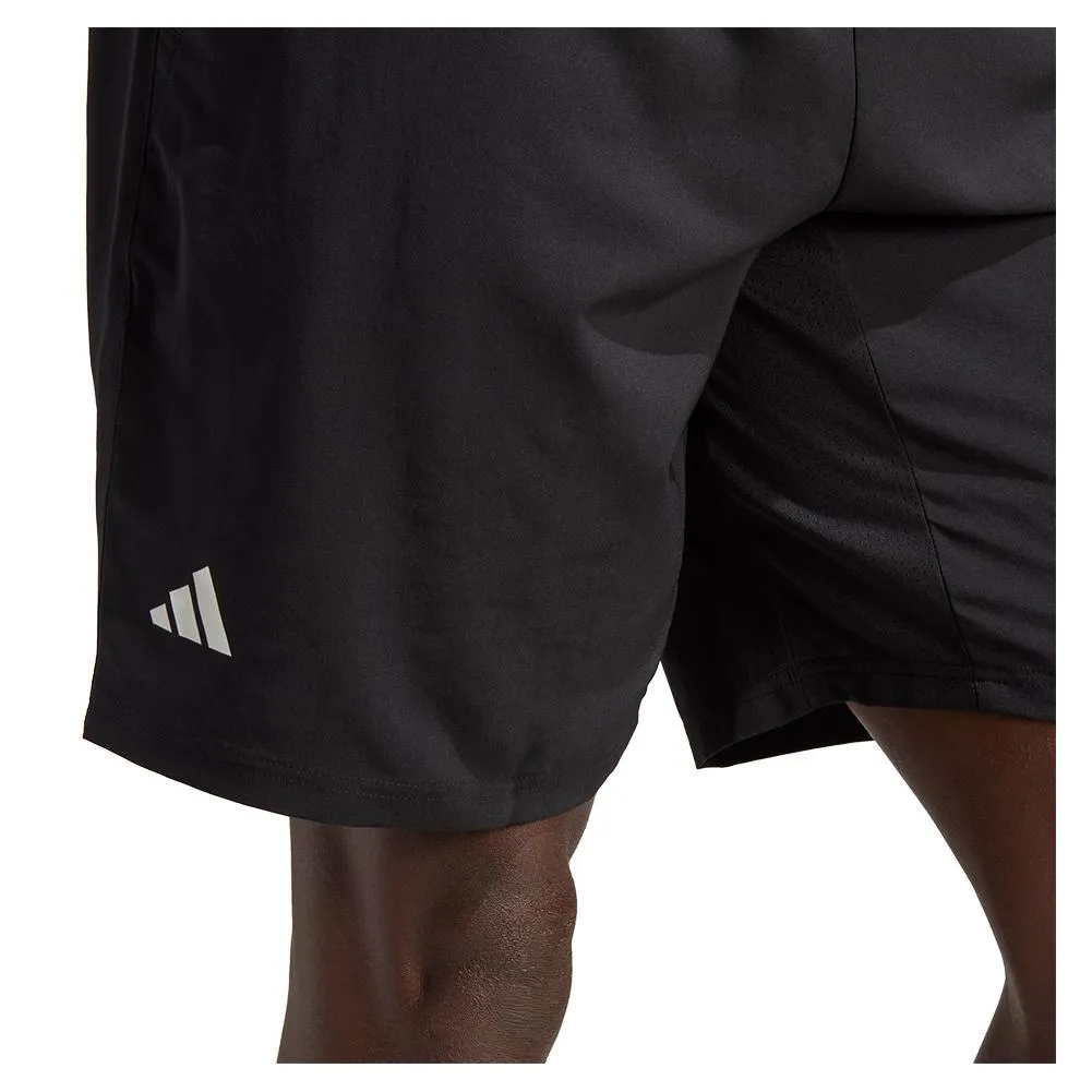 Men's Club 3-Stripe 7 Inch Tennis Shorts Black