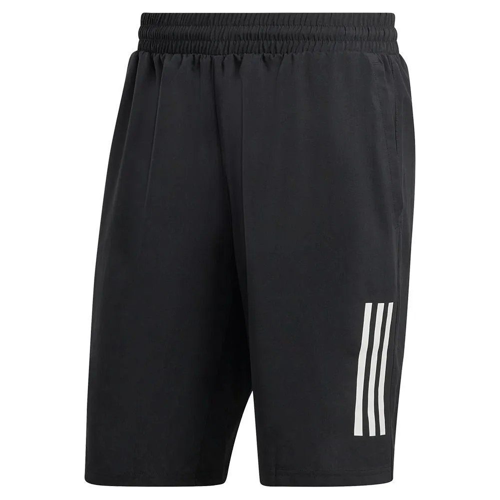 Men's Club 3-Stripe 7 Inch Tennis Shorts Black