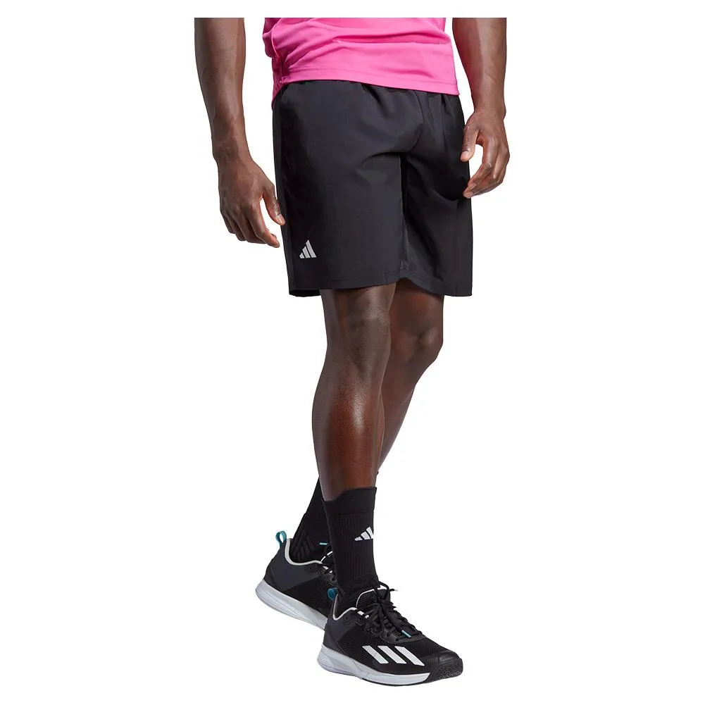 Men's Club 3-Stripe 7 Inch Tennis Shorts Black