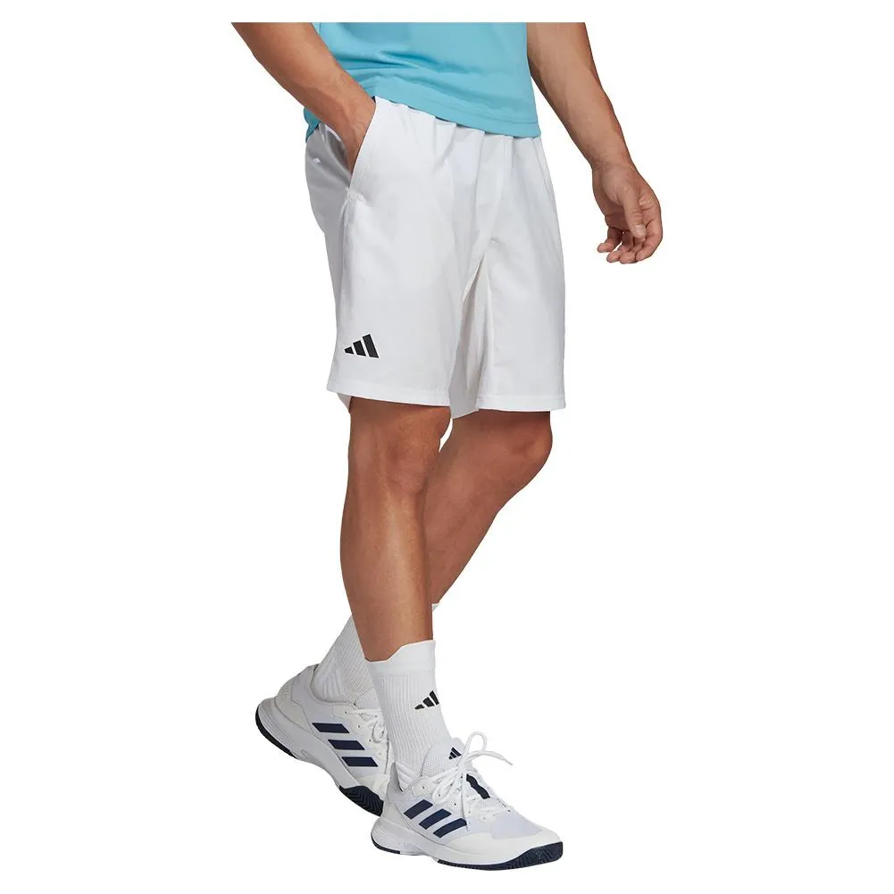 Men's Club 3-Stripe 7 Inch Tennis Shorts White