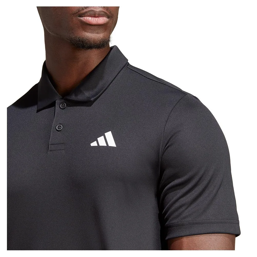 Men's Club 3-Stripe Tennis Polo Black