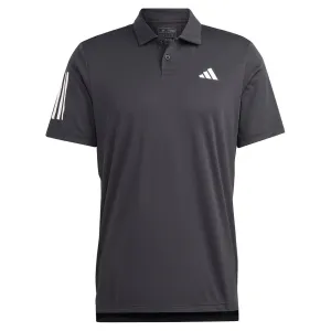 Men's Club 3-Stripe Tennis Polo Black