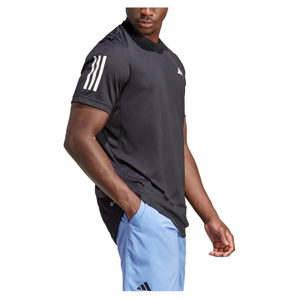 Men's Club 3-Stripe Tennis Top Black