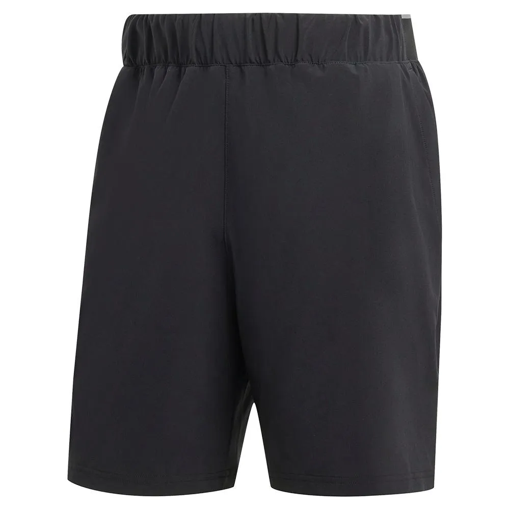 Men's Club Stretch Woven 9 Inch Tennis Shorts Black