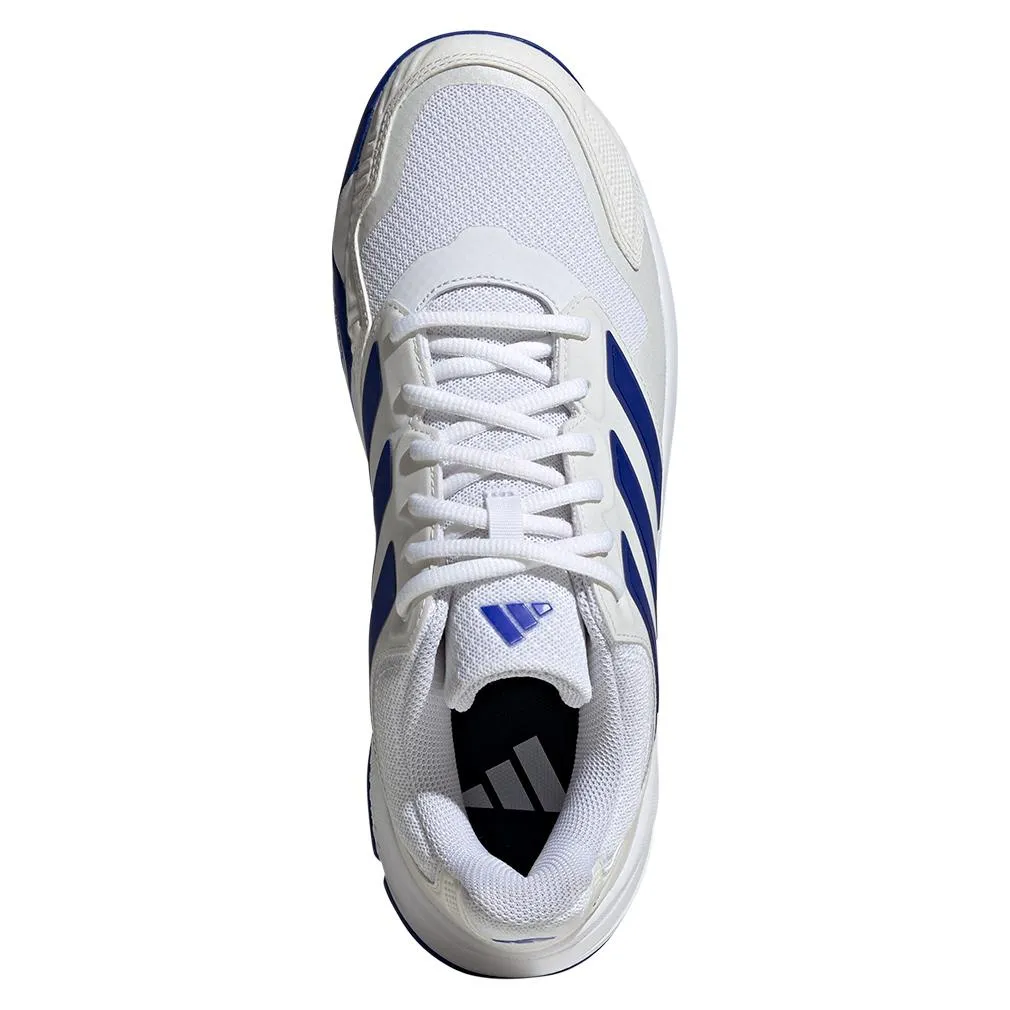 Mens CourtJam Control 3 Tennis Shoes White and Lucid Blue