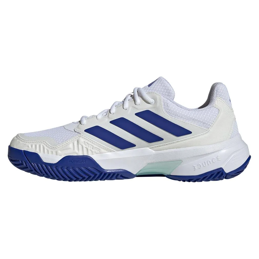 Mens CourtJam Control 3 Tennis Shoes White and Lucid Blue