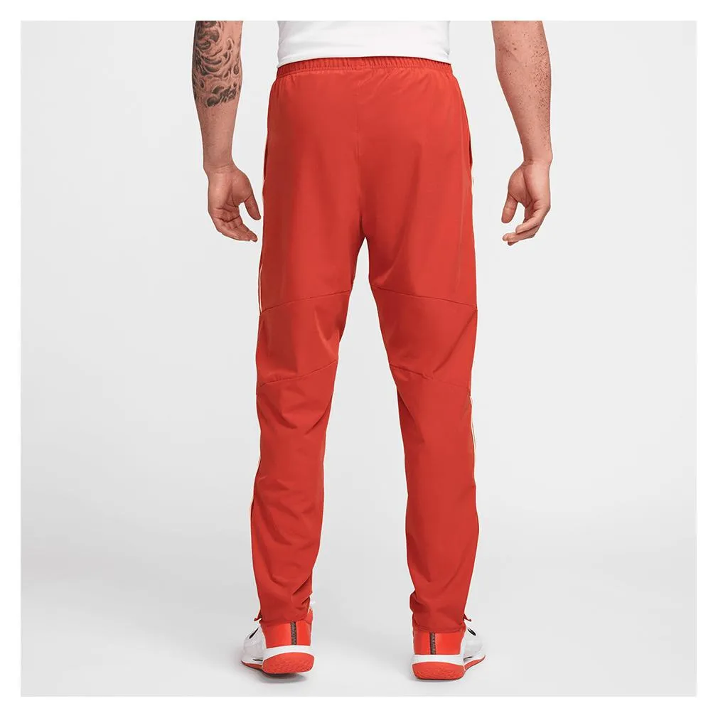 Mens Dri-Fit Advantage Tennis Pants Dragon Red and White