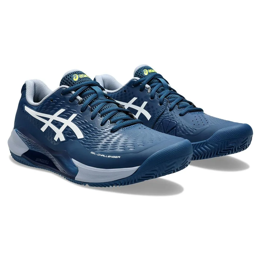 Mens Gel-Challenger 14 Clay Tennis Shoes Mako Blue and White