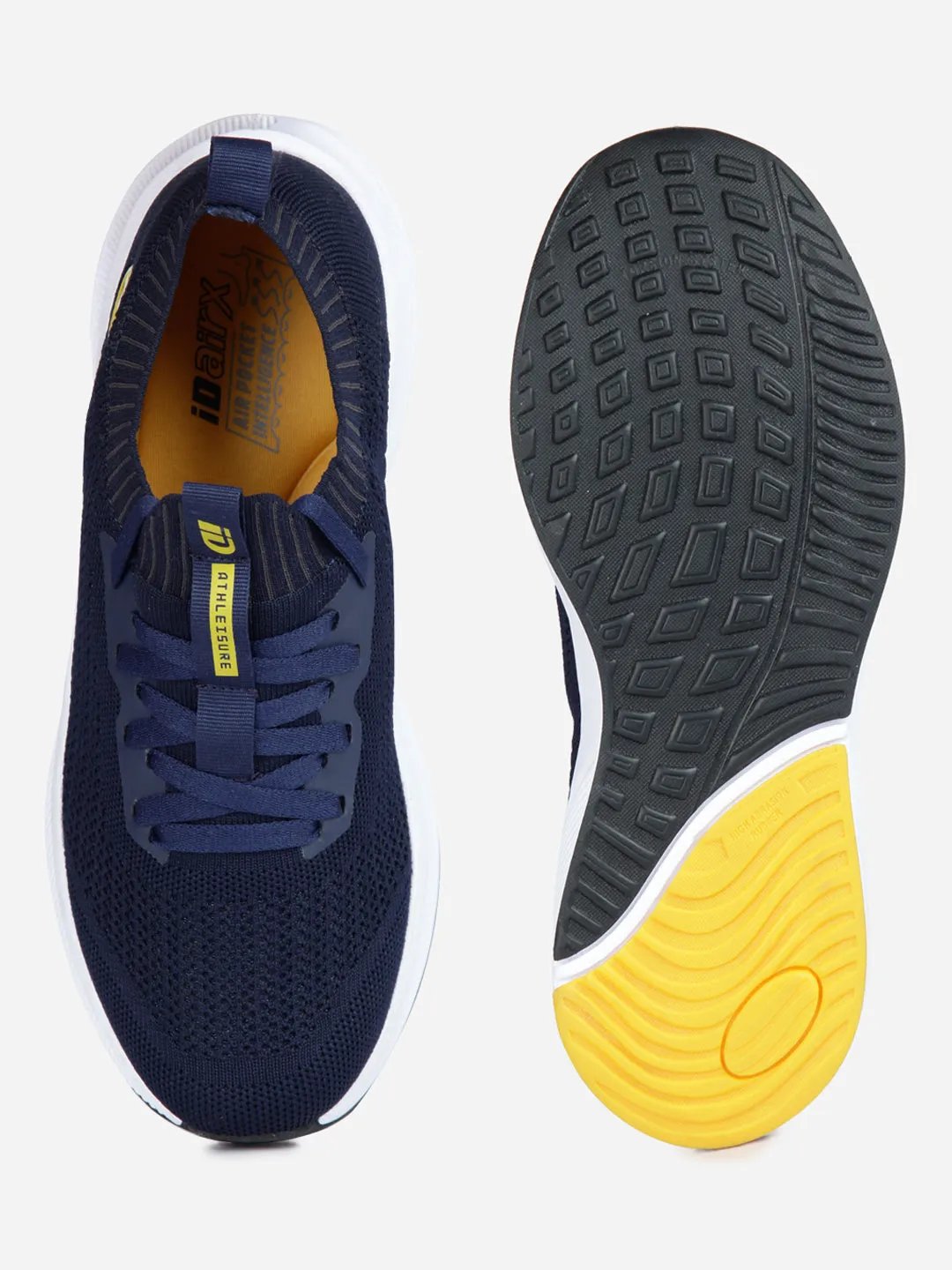 Men's Navy Sock Knit Sneaker (ID7520)