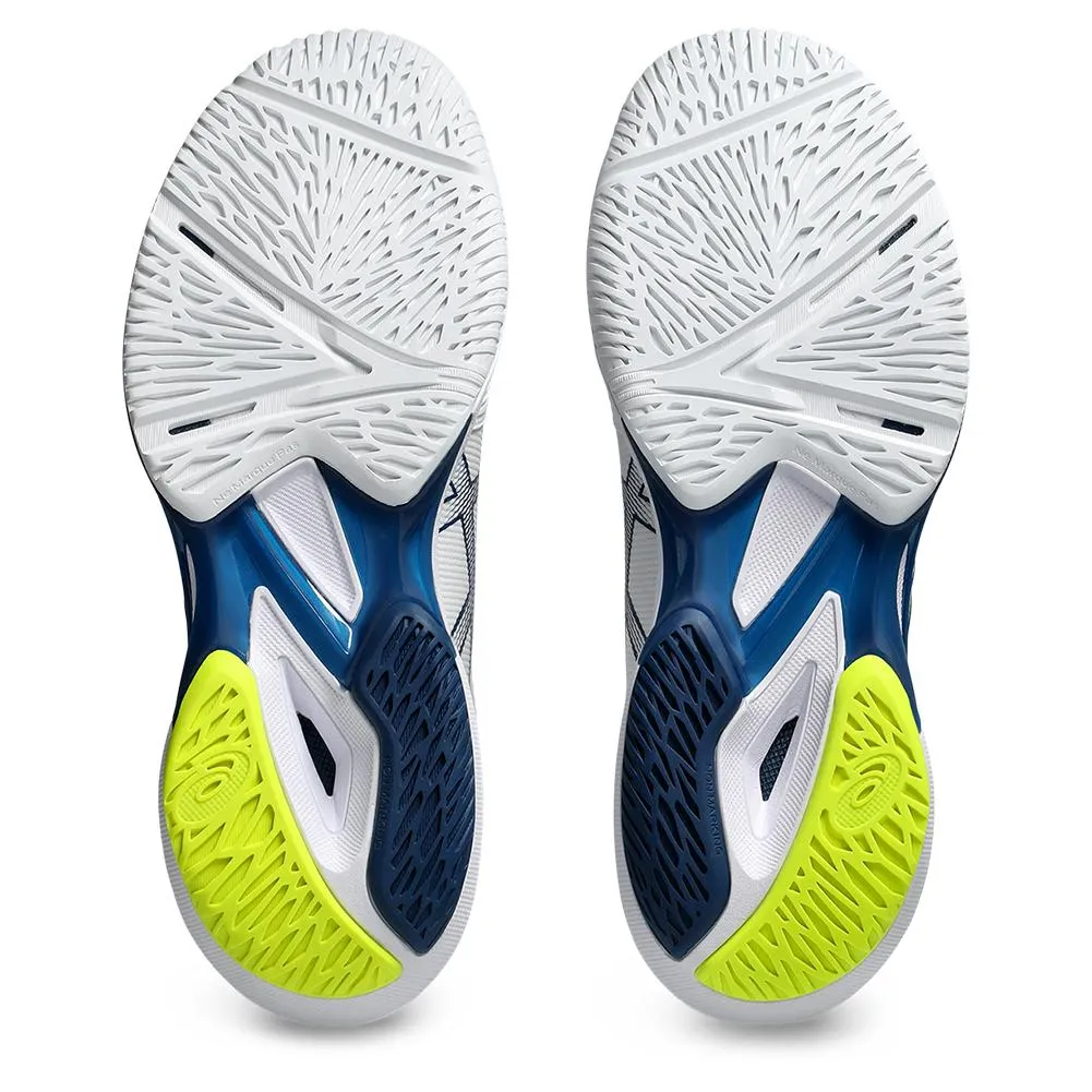 Mens Solution Speed FF 3 Tennis Shoes White and Mako Blue