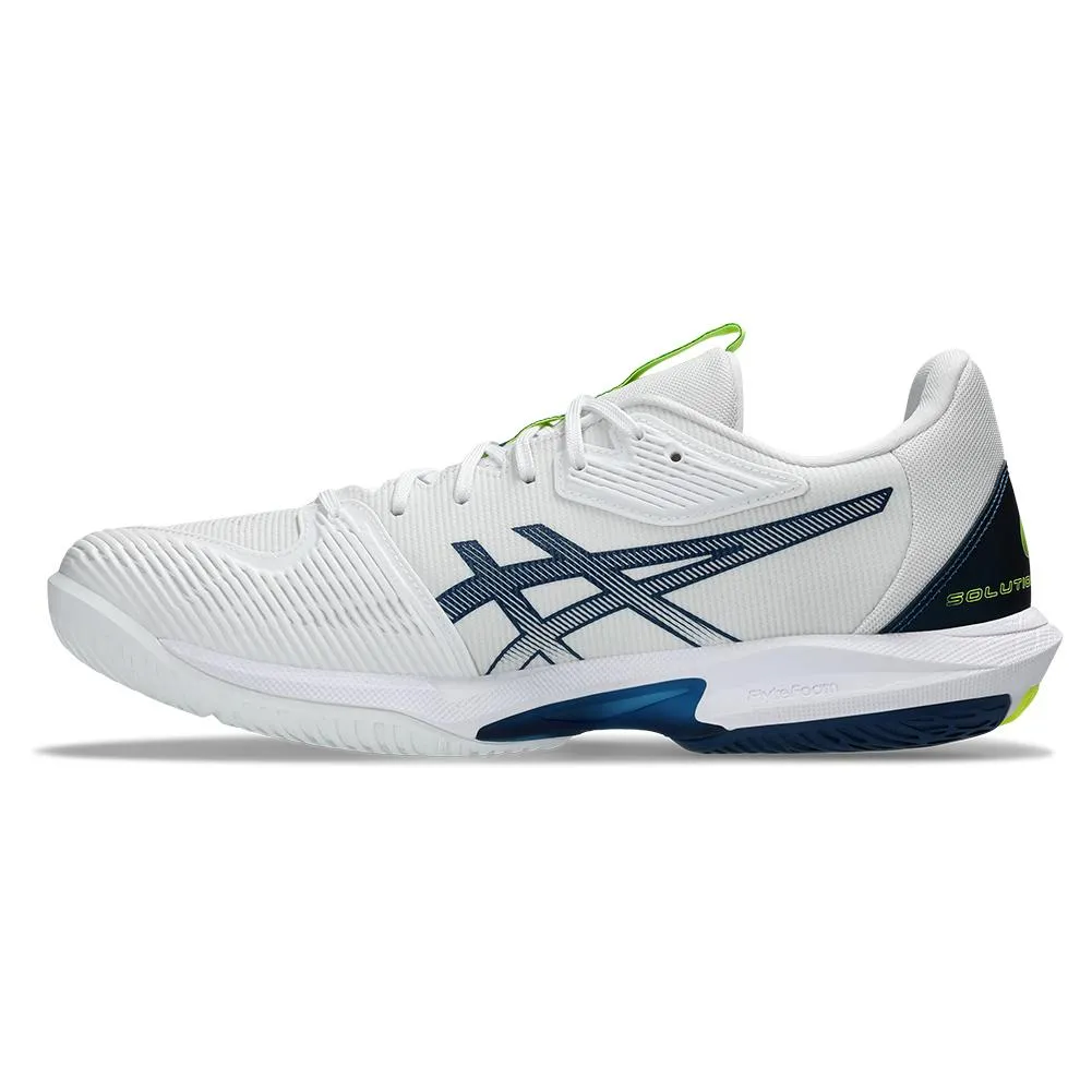 Mens Solution Speed FF 3 Tennis Shoes White and Mako Blue