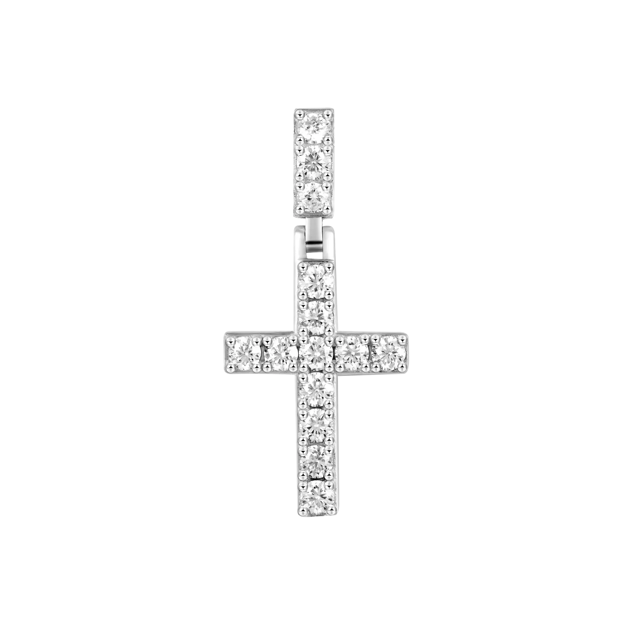 Moissanite Tennis Cross Pendant