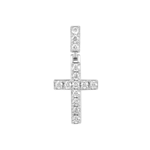 Moissanite Tennis Cross Pendant