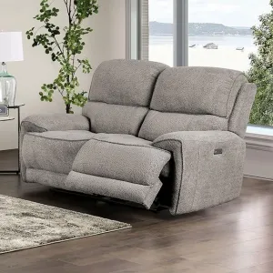 MORCOTE Power Loveseat, Light Gray