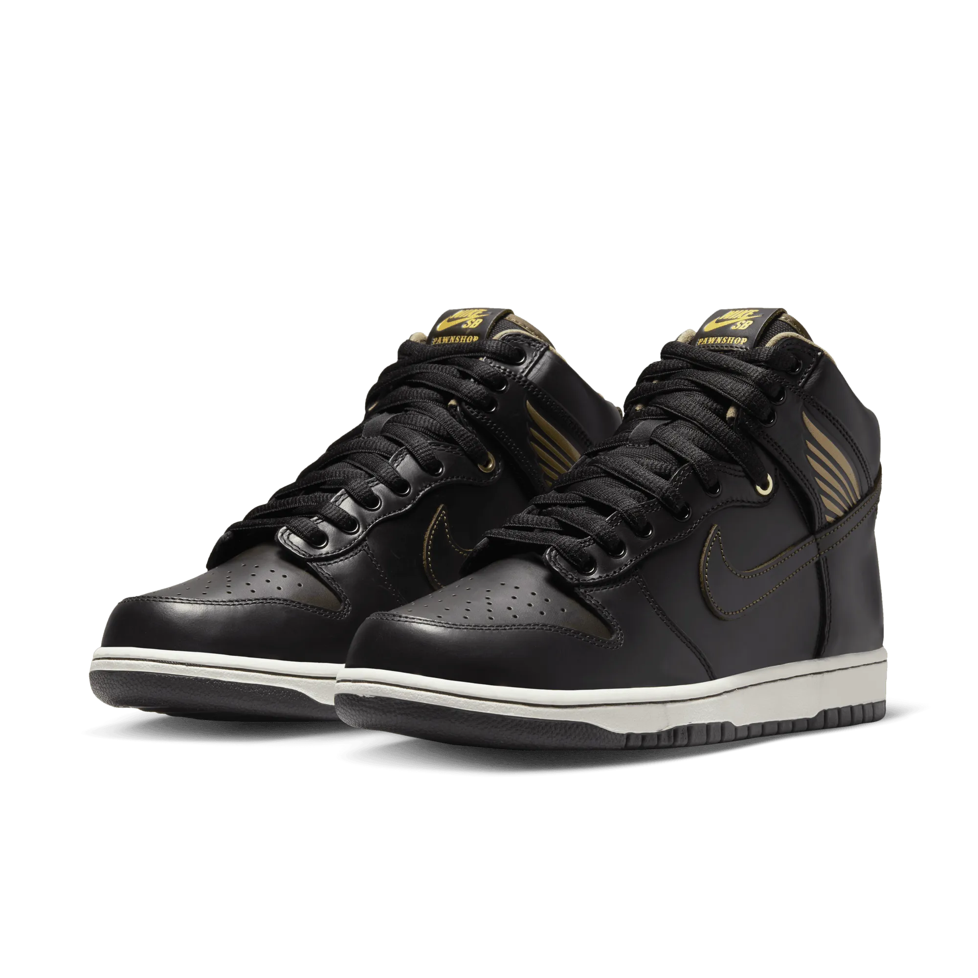 Nike SB X Pawnshop Skate Co. Dunk High OG QS Black/Black-Metallic Gold