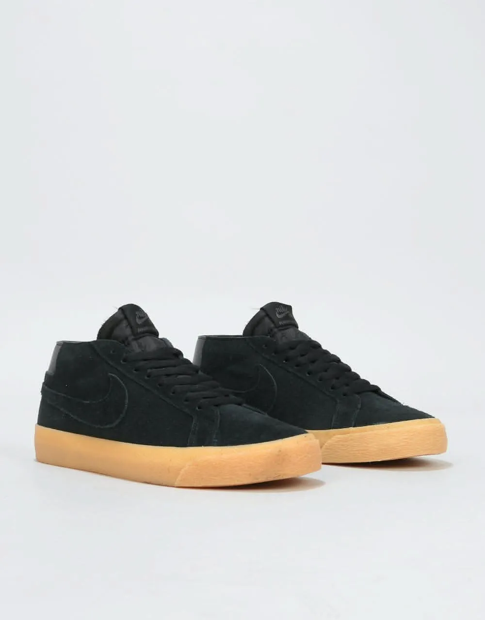 Nike SB Zoom Blazer Chukka Skate Shoes - Black/Black-Thunder Grey-Gum