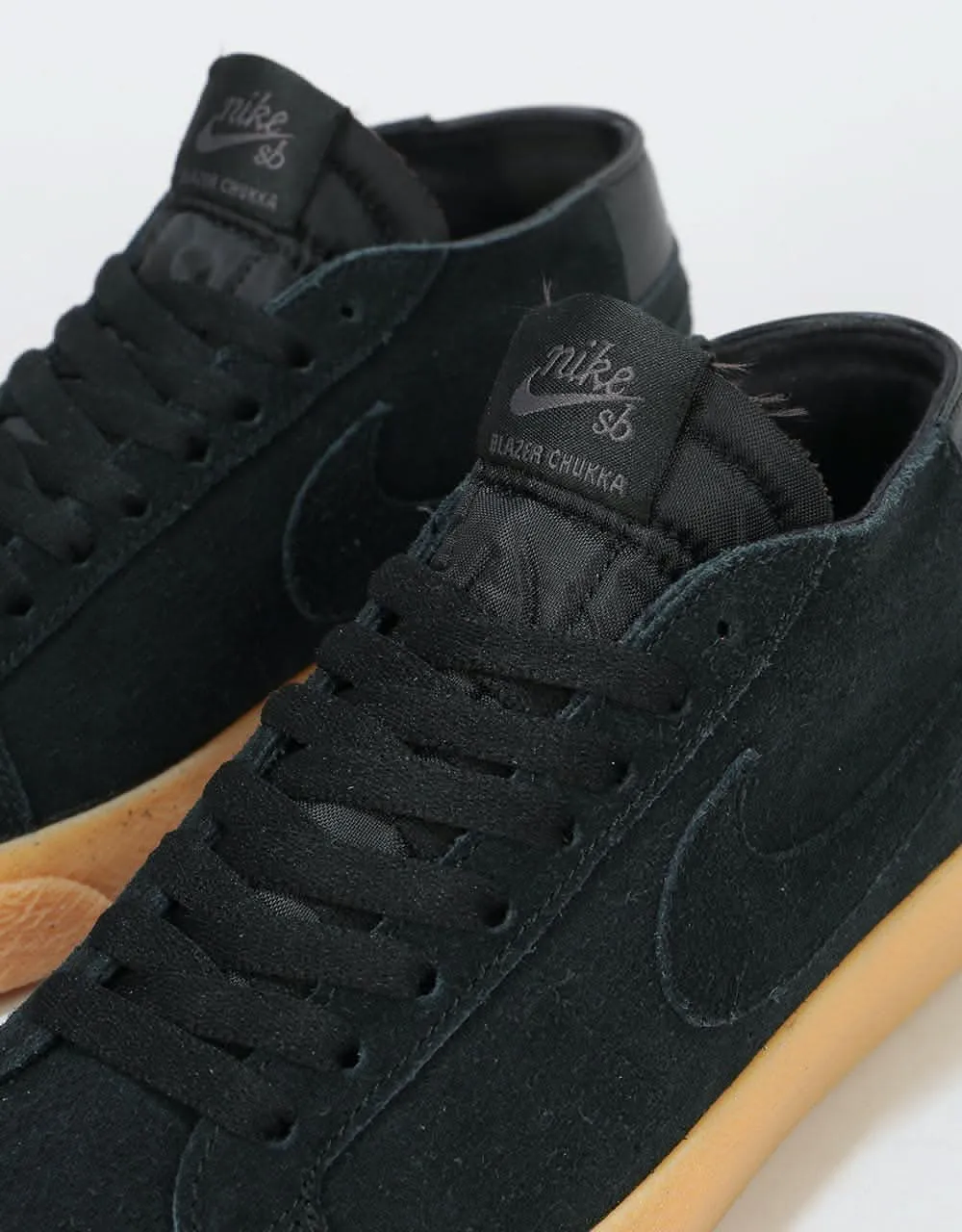 Nike SB Zoom Blazer Chukka Skate Shoes - Black/Black-Thunder Grey-Gum