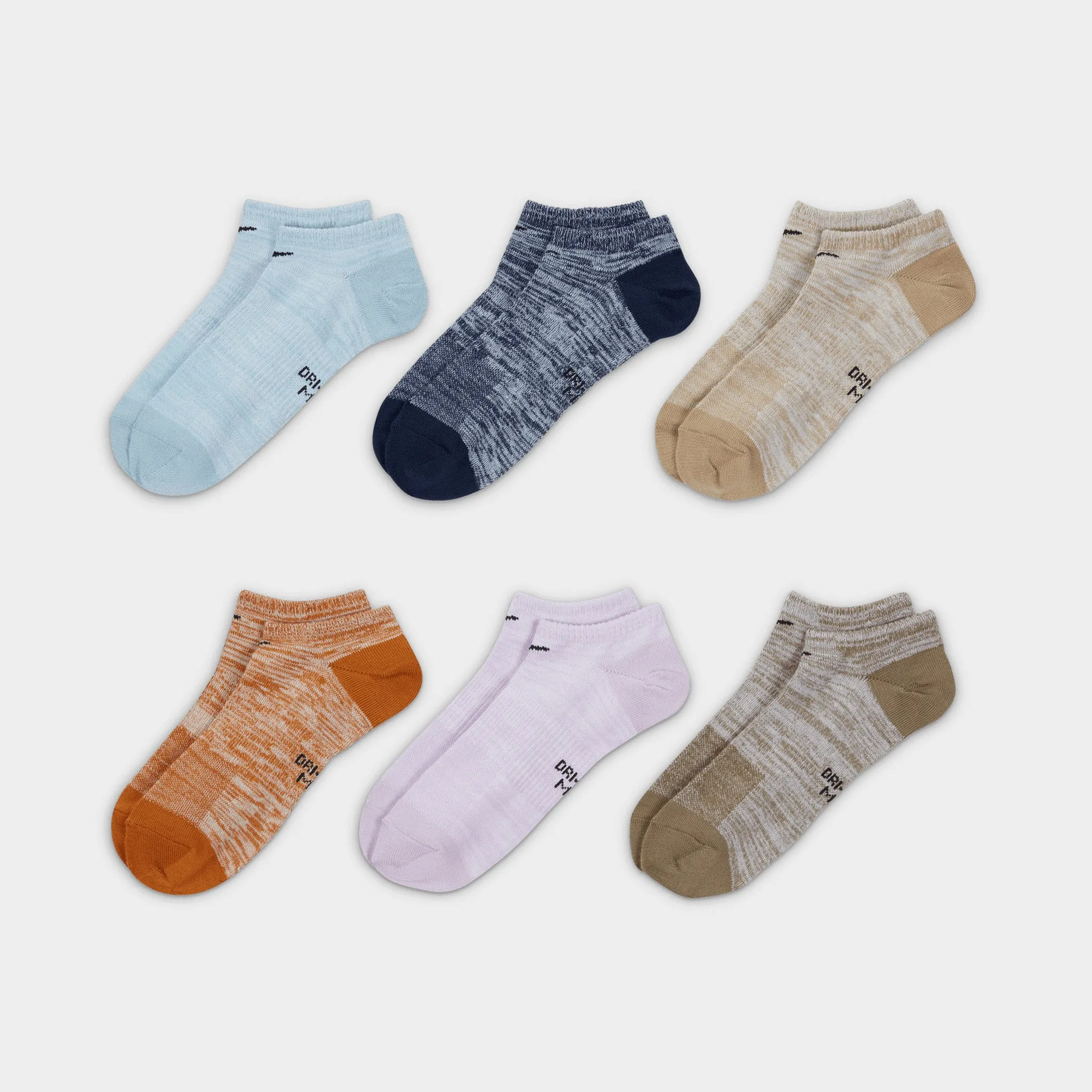 Nike Women’s Lightweight No-Show Training Socks (6 Pack) / Multi-colour