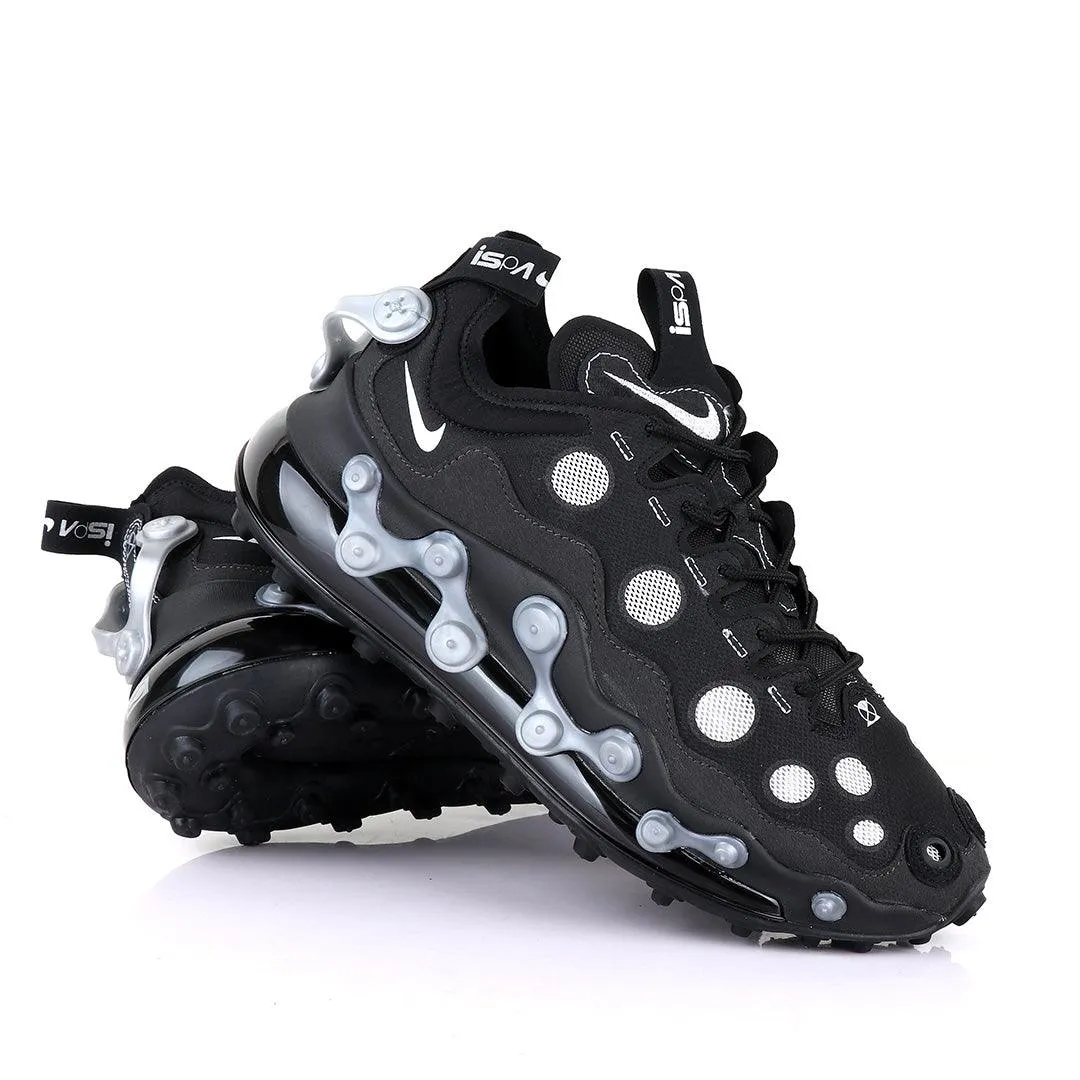 NK ISPA AIRMAX 720 ADAPT White POKA DOT Black SNEAKERS