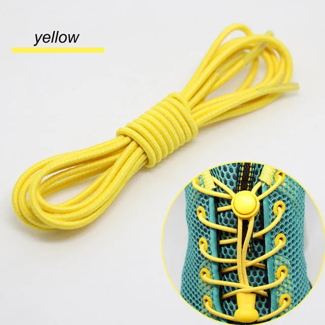 No Tie Elastic Shoelace Locking Shoe Laces Shoestrings Running Triathlon Sports Laces Hiking Shoelaces Children Elastic Shoelace