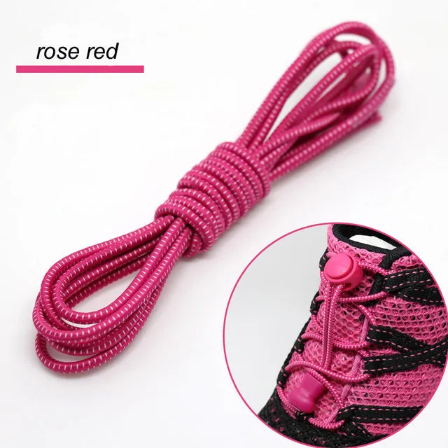 No Tie Elastic Shoelace Locking Shoe Laces Shoestrings Running Triathlon Sports Laces Hiking Shoelaces Children Elastic Shoelace